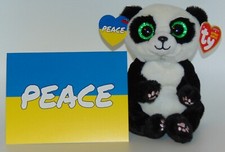 * Ukraine SAVE THE CHILDREN Ty Beanie Bellies YING Panda Bear 6" size NWT's 