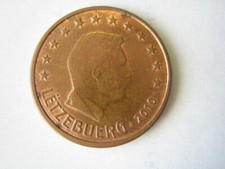 Luxemburg 2010 1 Kursmünze 5 cent Großherzog Henri aktuellem Umlauf gut erhalten