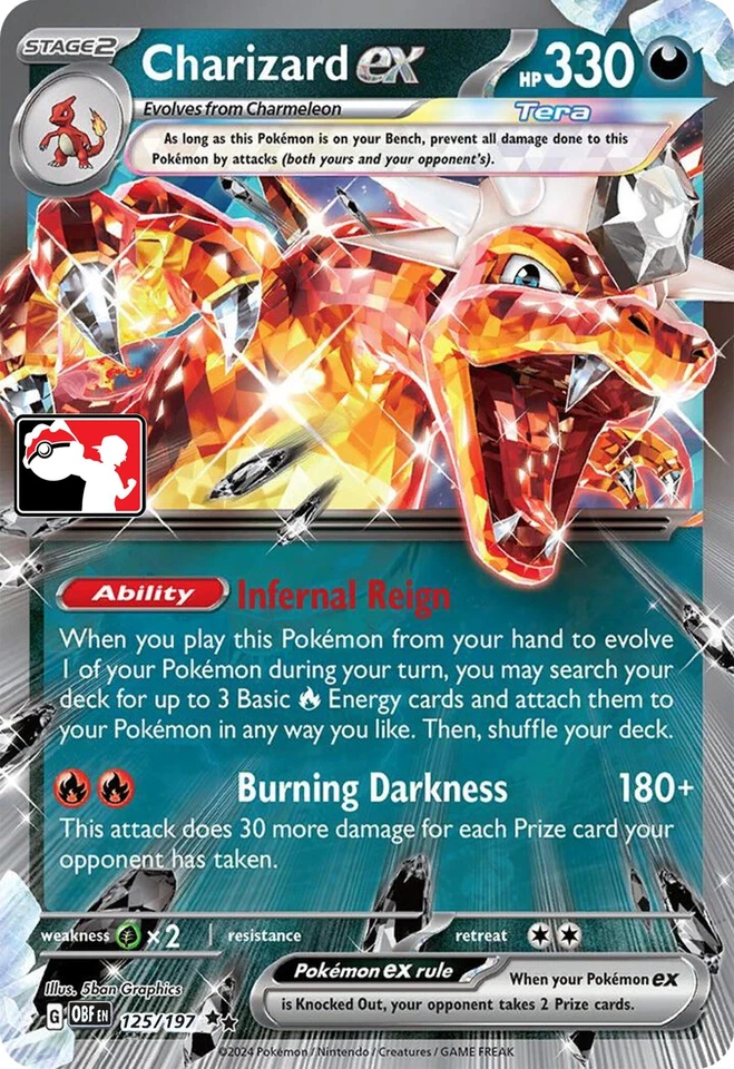 Charizard ex 125/197 Prize Pack Series Cards