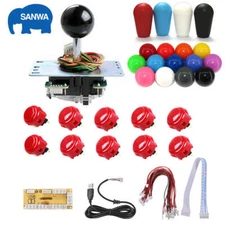 Sanwa DIY Arcade Kit - JLF-TP-8YT Joystick, OBSF-30/24 Buttons, USB Encoder