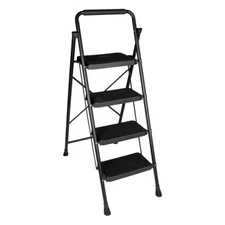 2 3 4 Step Ladder Folding Stool with Plastic Wide Anti-Slip Sturdy Steel Ladder