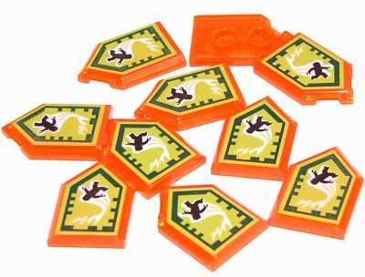 Lego 10 New Trans-Neon Orange Tiles 2 x 3 Nexo Power Shield Super Human Speed