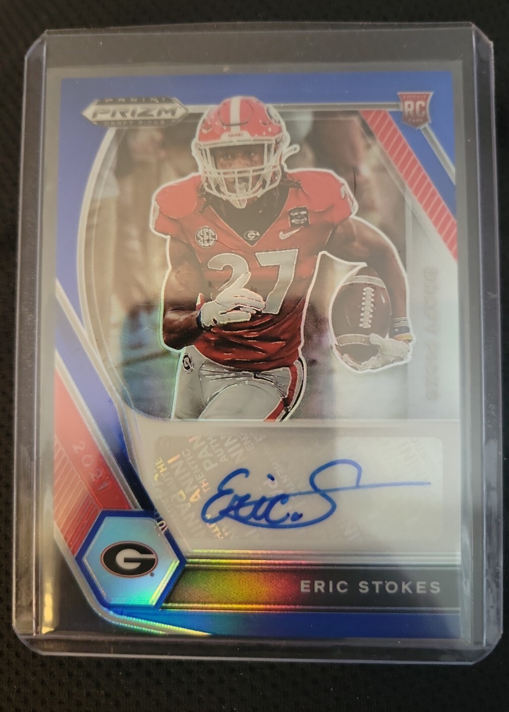 Eric Stokes Panini Prizm Draft Picks Draft Picks Autographs #ERS Autograph-Blue
