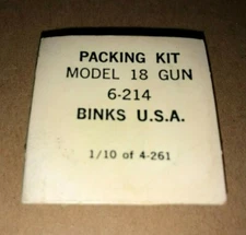Genuine BINKS Packing Kit Model 18 Spray Gun Repair   Kit 6-214