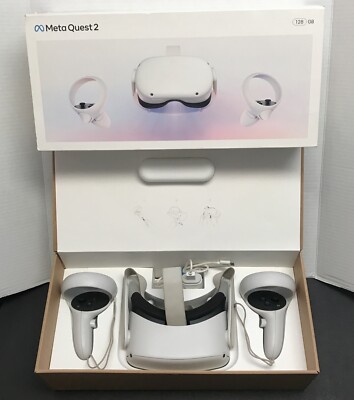 Meta Oculus Quest 2 128GB  All-in-one VR Headset & Controllers & Box