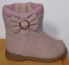 Toddler Girls Rachel Shoes MAXINE Misty Rose Pink Suede Ankle Boots 5 8