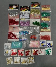 Assorted Craft Sequins & Beads Bags of Sparkle Decorations DIY Projects Arts & C