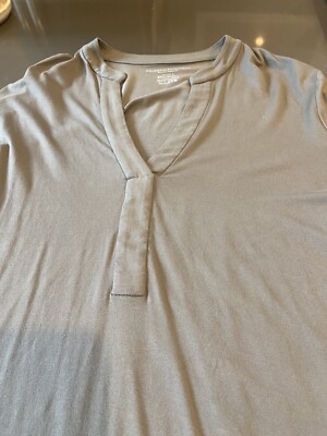 Cotton Jersey Pullover Top From NEIMAN Marcus. Greyish Green Color Very Soft.