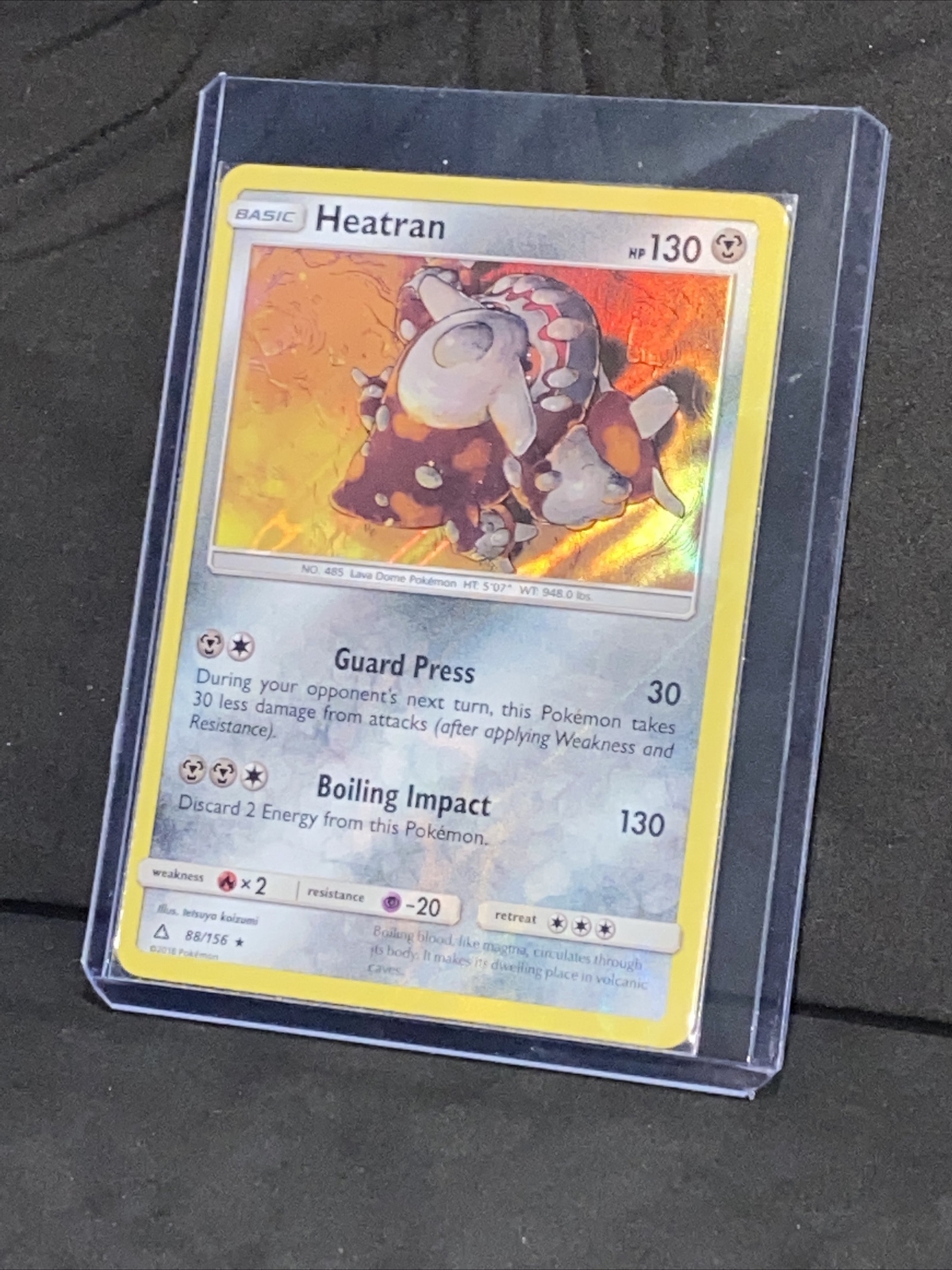 Pokemon Heatran 88/156 Holo Rare Ultra Prism TCG Card