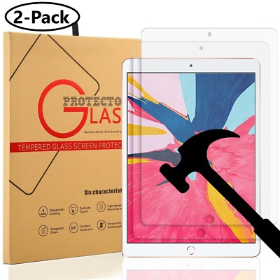 2 Pack Glass Screen Protector for iPad Air 3 (2019) 10.5 inch / iPad Pro 10.5''