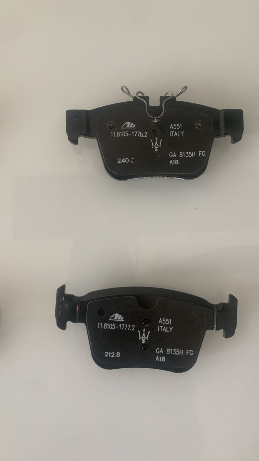 Genuine Rear Brake Pads Set for Maserati  Levante Quattroport, 2 Piston Calipers