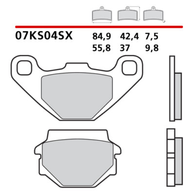 Brembo Satz Bremsbeläge Vorderachse Kawasaki KDX SR 200 89-92 07KS04.SX