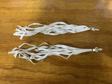 BICYCLE STREAMERS WHITE FITS MANY BIKES SCHWINN SEARS HUFFY AND OTHERS NEW