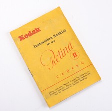 KODAK RETINA II TYPE 011 INSTRUCTION BOOK FLASH INSTRUCTION CARD/cks/202089