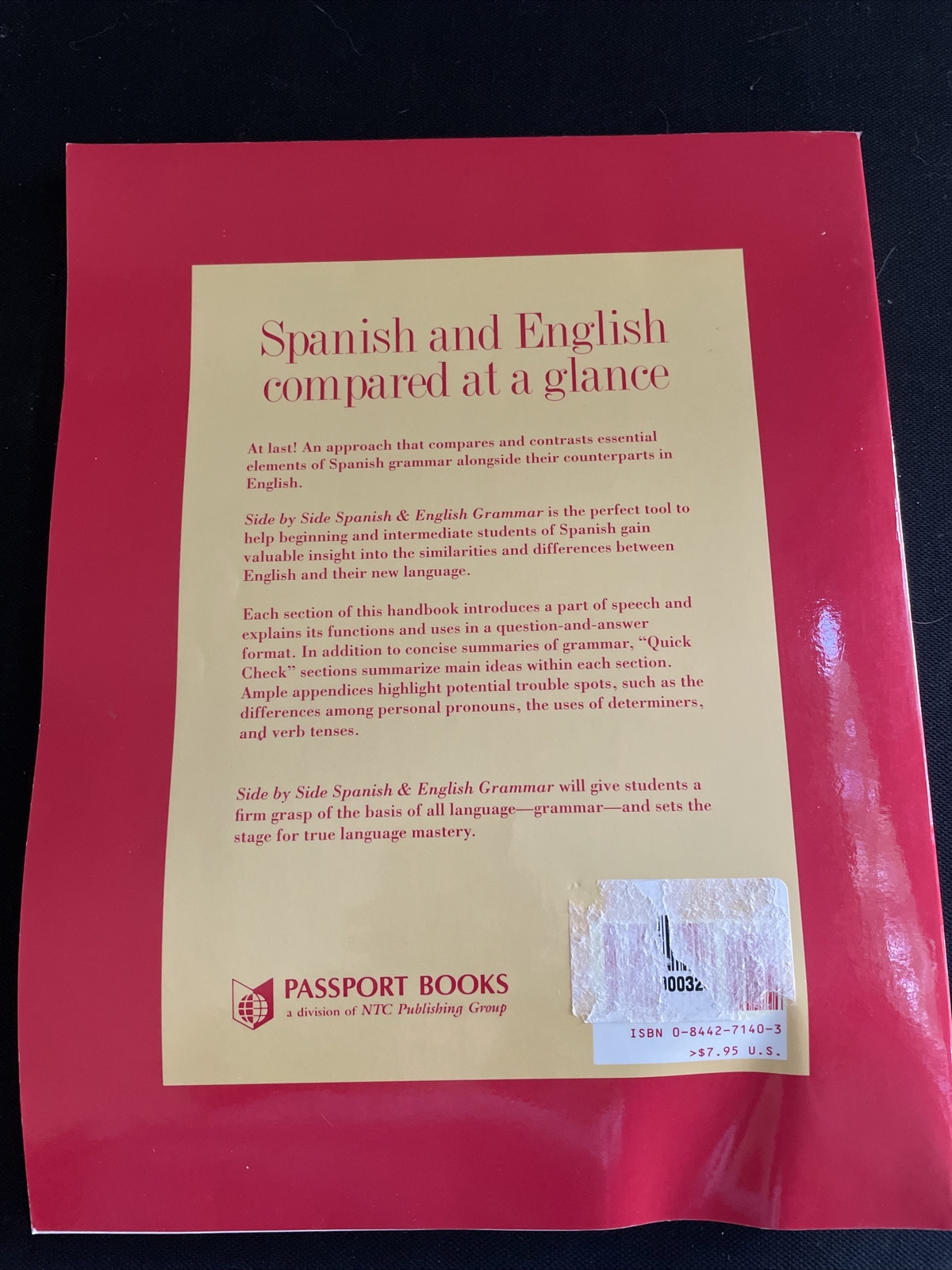 Side By Side: Spanish and English Grammar by Farrell and Farrell, softcover  | eBay