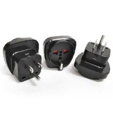 Orei GP-95 Schuko European to USA Grounded Plug Adapter - 3 Pack