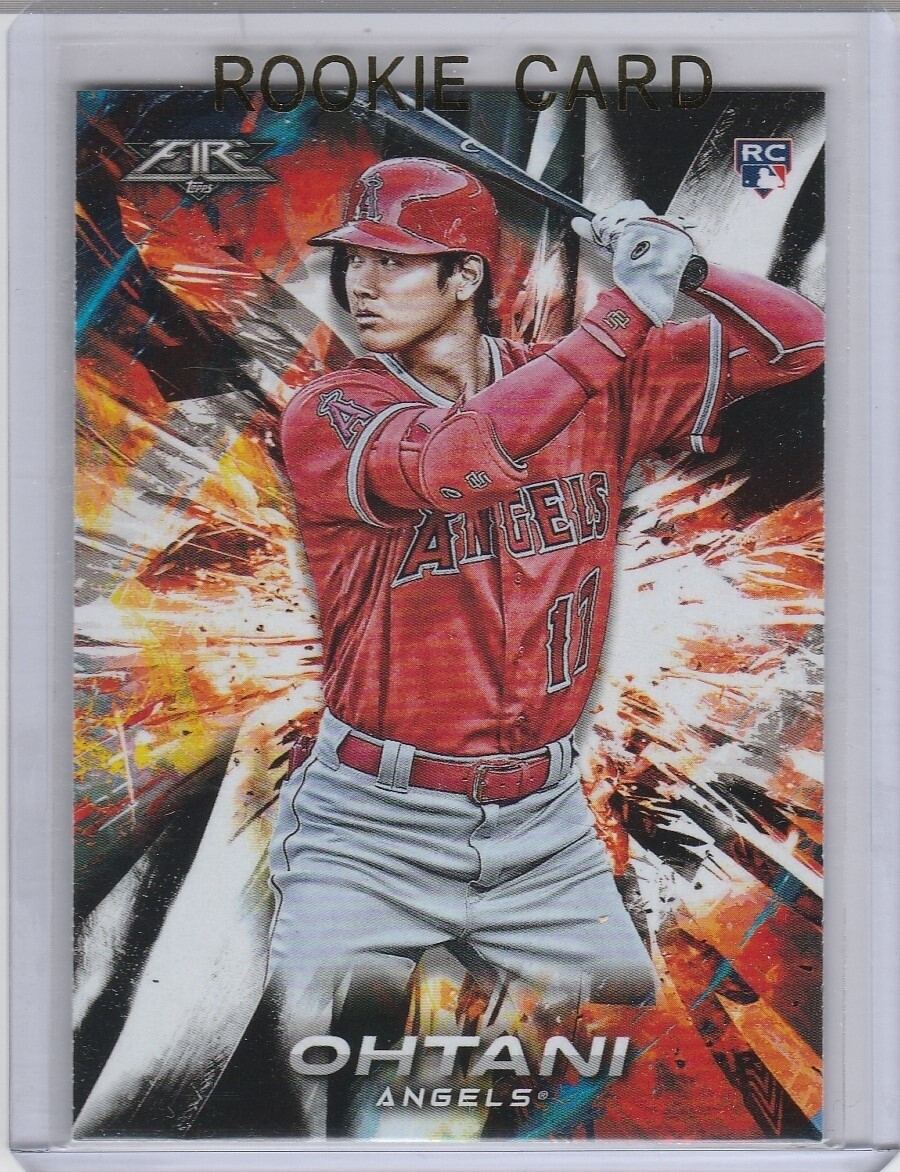 その他 MLB Shohei Ohtani RC SHOHEI OHTANI ROOKIE CARD Topps Fire RC Anaheim LA Angels