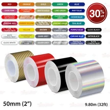 2" 50mm PinStriping Pin Stripe Tape SOLID Line Decoration Decals Vinyl Stickers
