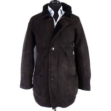 Marlboro Man Shearling Coat Vtg Genuine Sheepskin Leather Fur Made USA 70s M 38