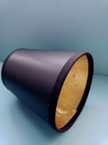 New 3" X 4" X 4.5 Clip On Lake Shore Black w/Brushed Gold Foil Interior Shade - Picture 3 of 6