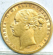 AUSTRALIA 1876 M GOLD MELBOURNE SOVEREIGN , KEY DATE LOW MINT HIGH GRADE #16