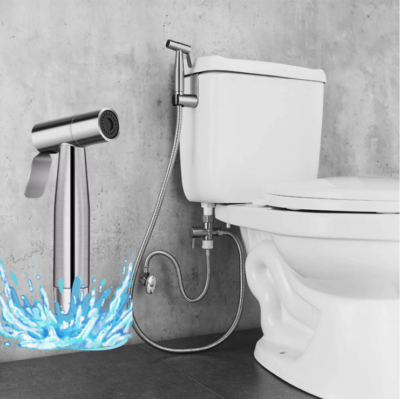 #ad #ad Luxury Stainless Steel Handheld Bidet Shattaf Toilet Spray Kit with Adapter Hose $29.99