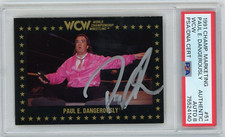 Paul E. Dangerously 1991 WCW #51 Rookie Autograph PSA Auto 8 JSA WWE Paul Heyman