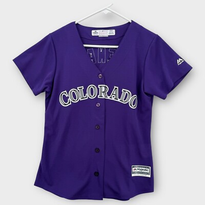Majestic Nolan Arenado #28 Colorado Rockies Purple MLB