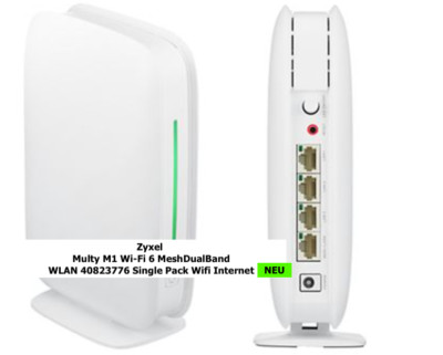 Zyxel Multy M1 Wi-Fi 6 Mesh WLAN  40823776  Single Pack Router Internet | NEU