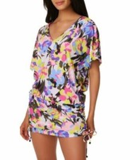 MSRP 78 Bar III Paradise Garden Drawstring Caftan Cover-Up In Size XS