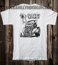 Retro Hot Rod Tee T Shirt Vtg Art Drag Racing Ed Big Daddy Roth Monster Race?