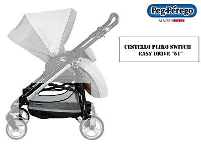 Peg Perego Pliko Switch Easy Drive '' 51 '' Drahtkorb Korb Tür Ablagefach  nuovo