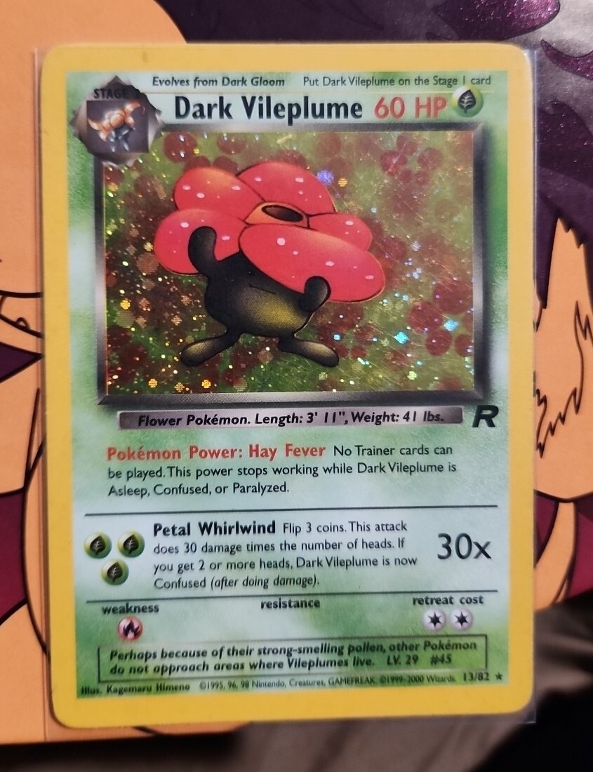 Dark Vileplume - 13/82 - Holo NM Team Rocket Pokemon
