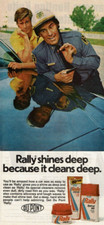 1977 Vintage Print Ad Du Pont Rally Liquid Car Cream Wax Cop Policeman Patrol