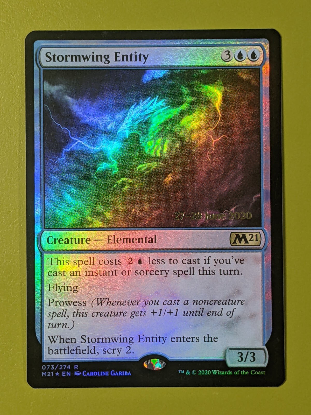 FOIL PRERELEASE PROMO Stormwing Entity x1 Core Set 2021 M21 1x MTG