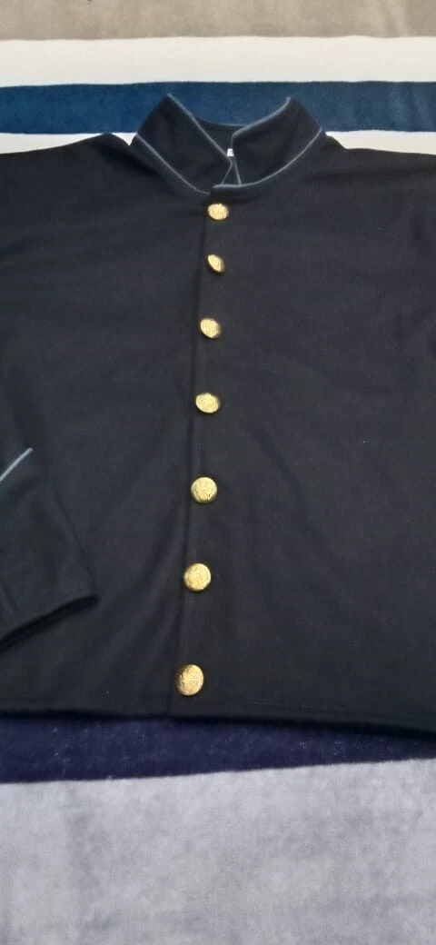 Civil War 1858 Cavalry Uniform Shell Men's Navy Blue wool Jacket
