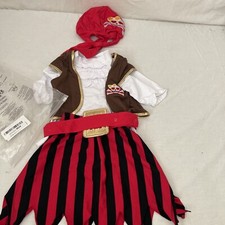 Cosland 5PC Pirate Costume Kid Baby Toddler Infant Halloween 6/12 M