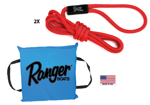 Ranger Boats Pack - Throw Cushion and (2) Dock Lines MADE IN USA - Starter Pack - Picture 24 of 24