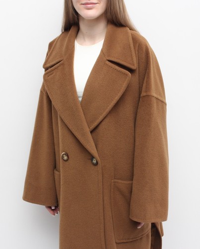 Women's MAX MARA Wool Cashmere Coat Overcoat Oversized RARE Size US10 UK14 M/L - Picture 3 of 16