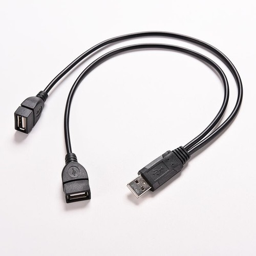 USB 2.0 A Male To 2 Dual-USB Female Y Splitter Hub Power OTG Adapters Cable Cord - Picture 11 of 11