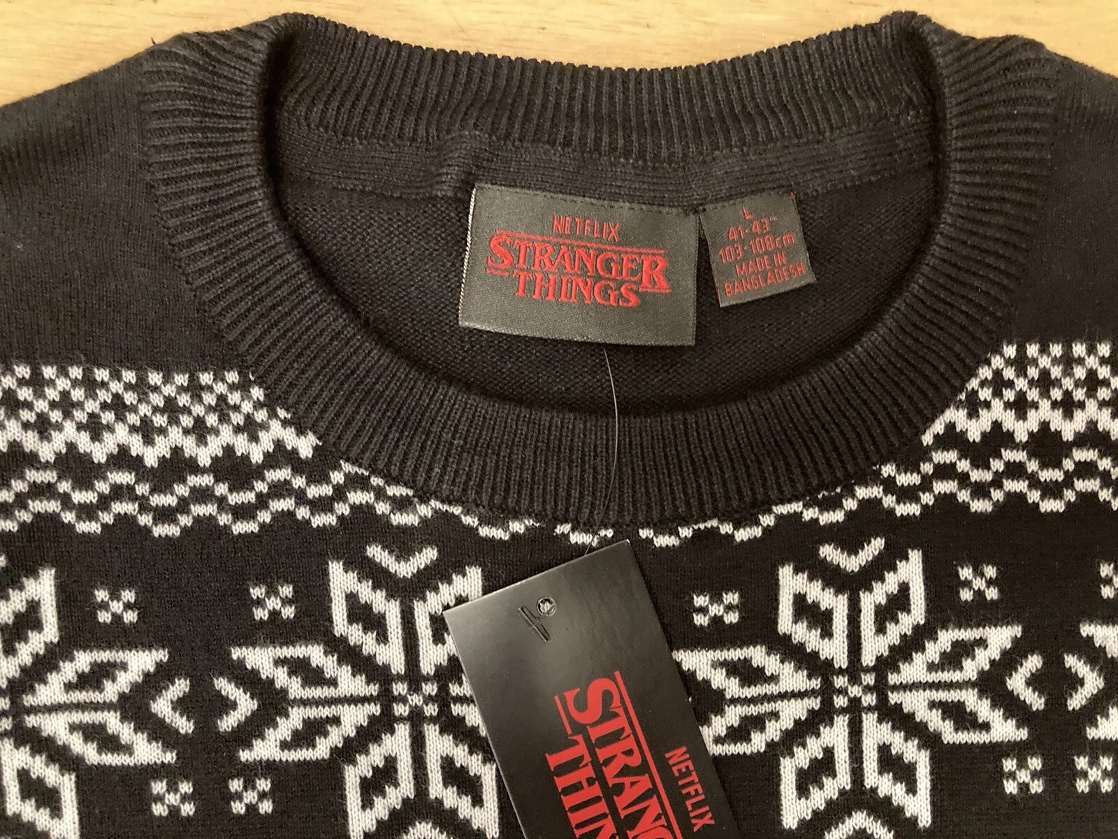 Large 41" inch chest Stranger Things Ugly Christmas Jumper Sweater Xmas Netflix