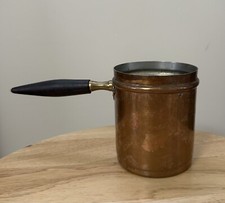 Vintage Copper Coffee Espresso Maker Pot Cup Made In Portugal Primitive Rustic