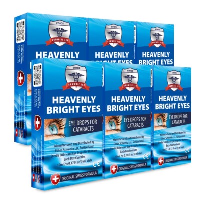 Ethos Heavenly NAC Bright Eyes Tropfen für Grauen Star Multipack 6 Boxen 60ml