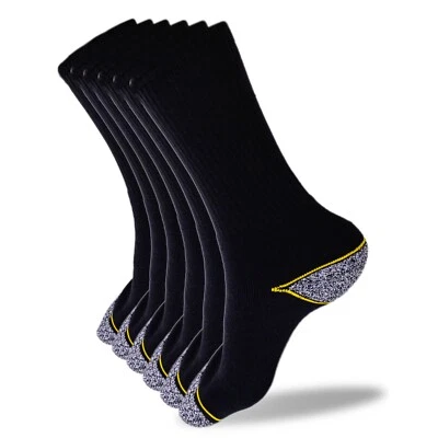 Breathable Anti Sweat Cotton Work Socks Men Casual Unisex Red, Yellow, Grey 9-11
