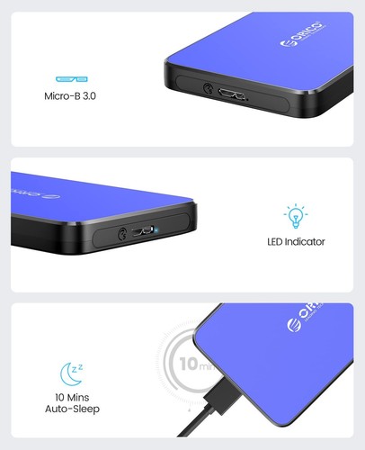 Boitier Disque Dur 2.5 USB 3.0 Boitier Externe pour 2.5'' SATA III II I 7/9.5... - Afbeelding 6 van 7