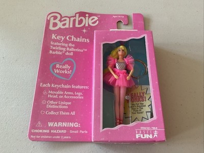 Basic Fun Barbie Key Chain Ocean/ Ballerina #720-0 NRFB