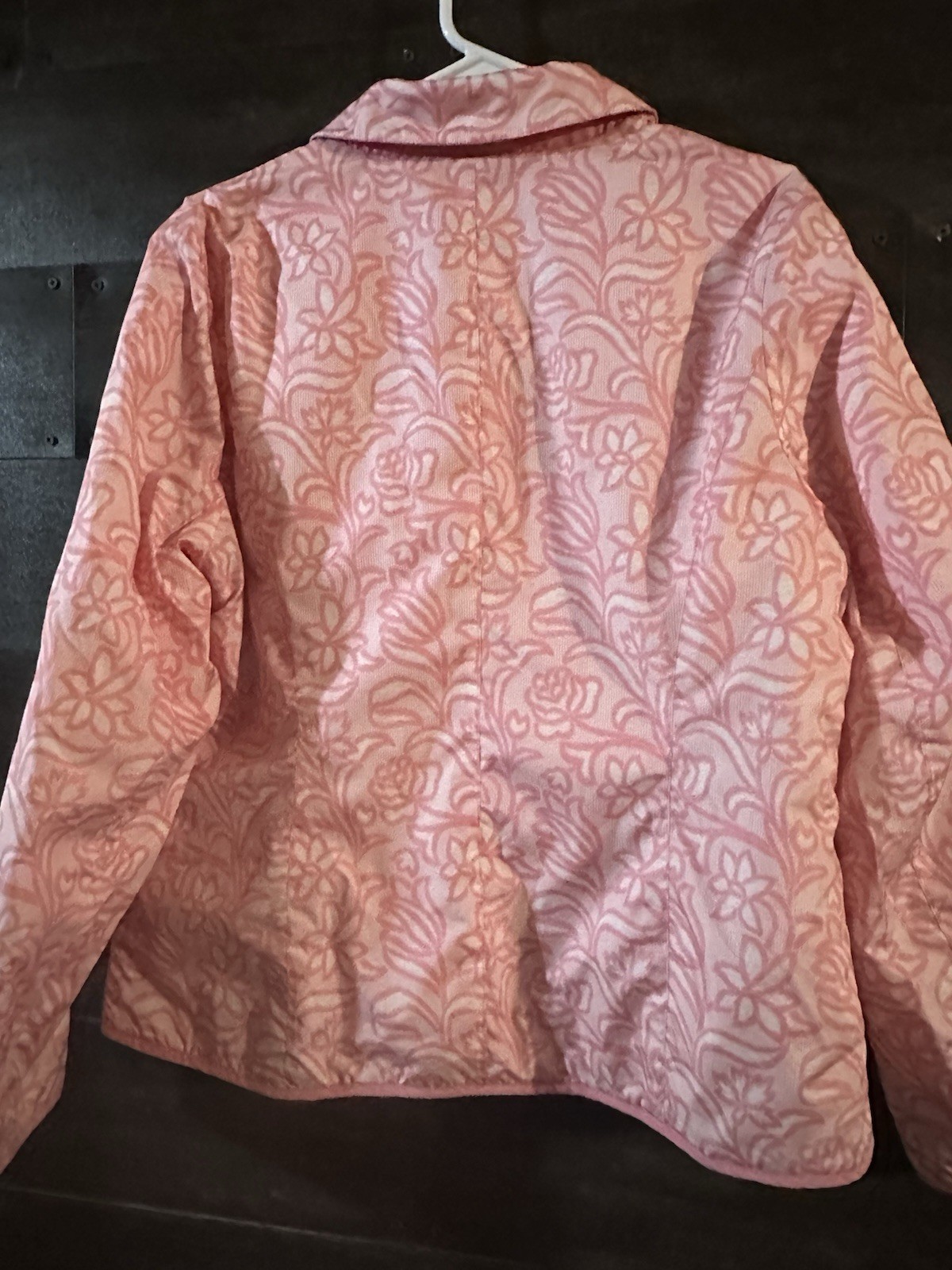 Utex Reversible Lightweight Jacket Large Pink Flo… - image 3