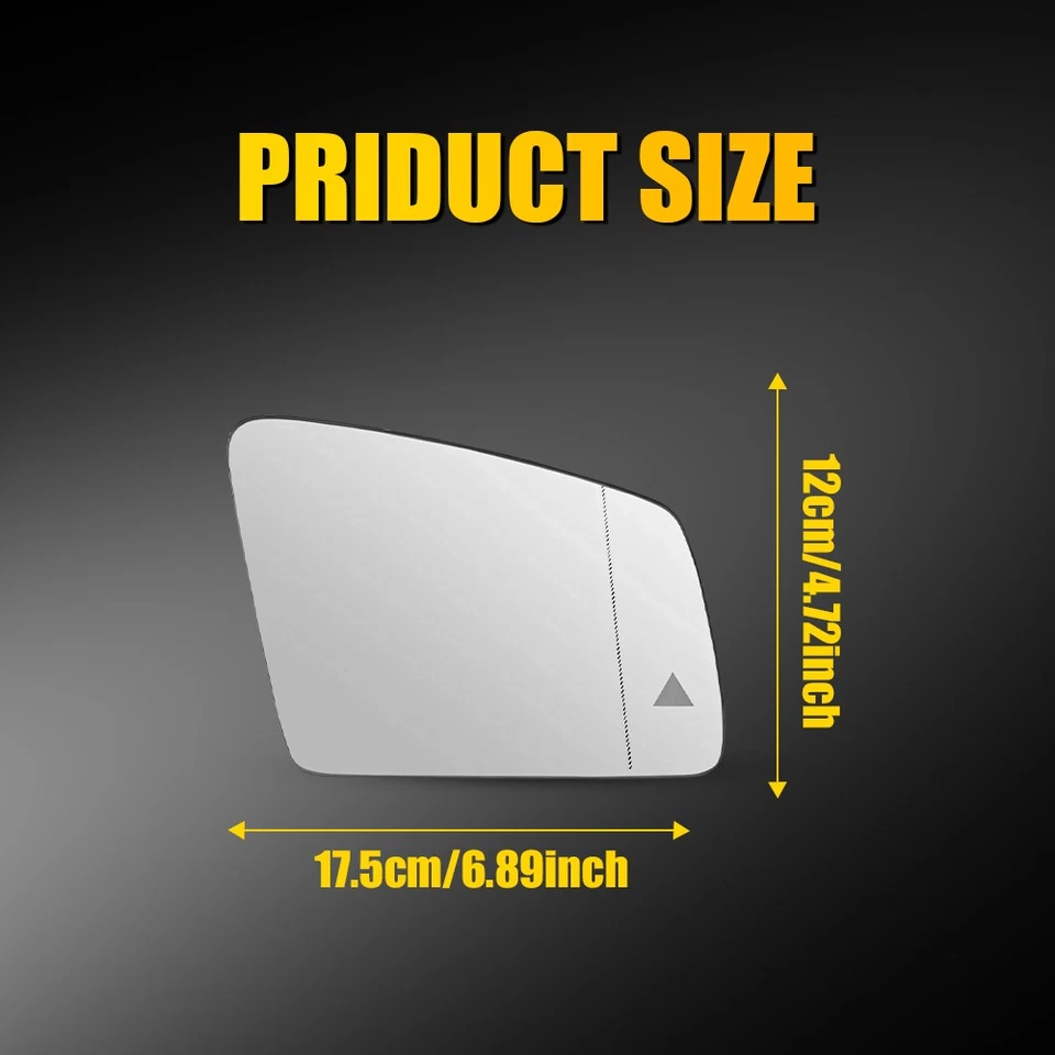 2x Kit de espejo retrovisor transparente de vidrio térmico + punto ciego para Mercedes-Benz CLA C117 2013-2018 Foto 4 de 4