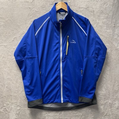 LL Bean Gore Wind-stopper Outdoor Hiking Jacket Blue Full Zip Womens Large Ski