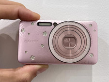 Sony Cyber shot DSC-W570D Rare Rhinestone Pink Digital Camera English Language